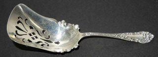 18 - 1900’s Perforated Sterling Silver Shovel Spoon (sifting Flour?) - Bead Design
