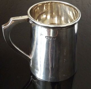 Antique Chester 1900 Solid Silver Victorian 1/4 Pint Tankard 103 Grams
