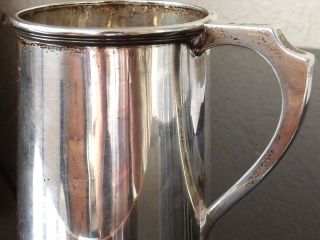 ANTIQUE CHESTER 1900 SOLID SILVER VICTORIAN 1/4 PINT TANKARD 103 grams 7