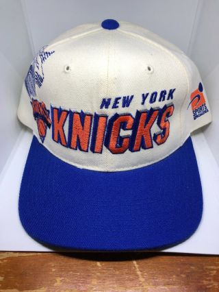 Vintage Sports Specialties Nba York Knicks Hat Cap Snapback Blue White