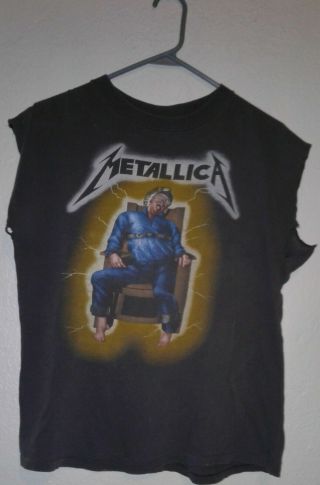 Metallica T Shirt Vintage 1985 Ride The Lightning Tour Different Front Very Rare