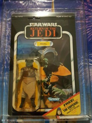 Vintage Star Wars 1983 Kenner Afa 75 Y Klaatu Rotj 65 Back - C Moc Jedi Jabba Rare