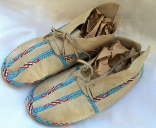 Vintage Native American Beaded Moccasins Plains Cheyenne from Jay McGirt Estate 5