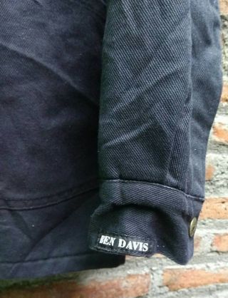 Vintage 90s BEN DAVIS USA Coat Blanket Lined Black jacket Mens Medium 3