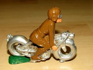Vintage Barclay Manoil Lead Toy Soldier On Motorcycle