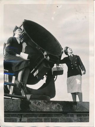 1941 Ww2 Press Photo Uk Girls Of The A.  T.  S.  Volunteer On Gun Sites Vv