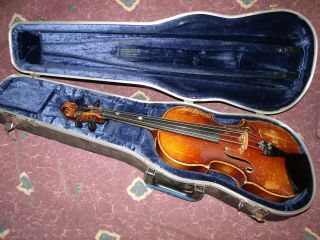 Vintage 1971 E.  R.  Pfretzschner West Germany 4/4 Violin With Case