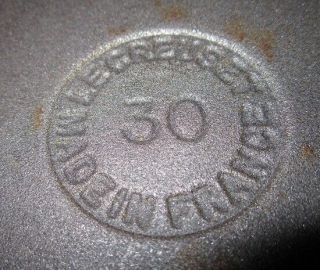 Vintage 12” Le Crueset Number 30 Enameled Cast Iron Fry Pan 5