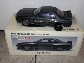 1 Broken Wheel Vtg 1:18 Autoart Nissan Skyline Gt - R R32 Nismo Gray W/ Box