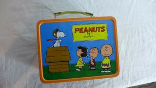 Vintage 1959 Peanuts Metal Lunchbox with Thermos Snoopy Collectible RUSTED 2