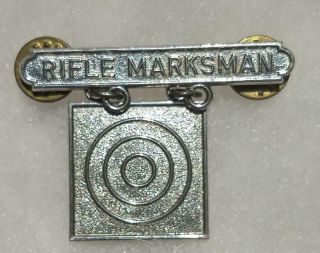 Vietnam Usmc Marines Rifle Marksman Badge Pin Insignia Krew Sterling Award