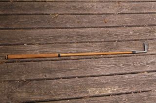 Antique Vintage Hickory Wood Shaft Tom Stewart St Andrews Mid Iron For Play 8