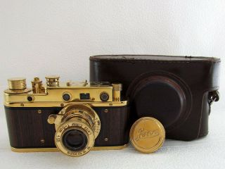 Leica - Ii (d) Das Reich Wwii Vintage Russian 35mm Rf Gold Photo Camera