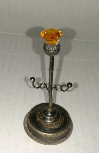 Antique English Adie Lovekin Sterling Silver Victorian Ring Jewelry Stand Holder