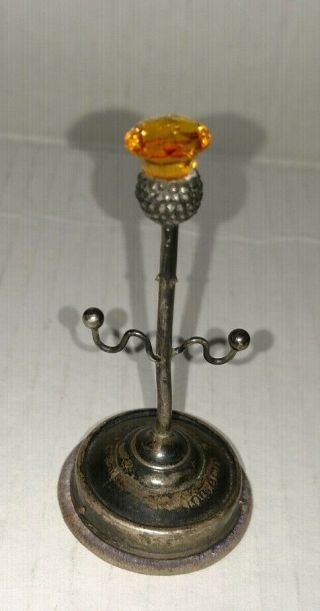Antique English Adie Lovekin sterling silver Victorian ring jewelry stand holder 2