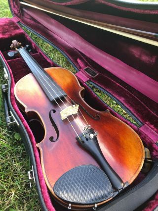 Vintage Joseph Guarnerius Fecit Cremonae Anno 17 Ihs Violin,  Bow And Case
