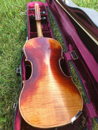 Vintage Joseph Guarnerius Fecit Cremonae Anno 17 IHS Violin,  Bow And Case 2