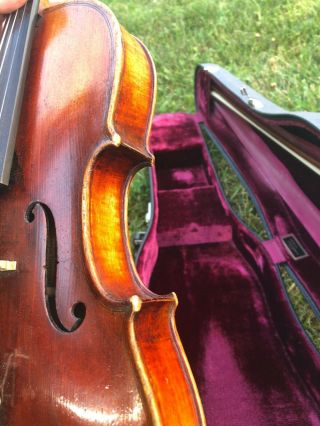 Vintage Joseph Guarnerius Fecit Cremonae Anno 17 IHS Violin,  Bow And Case 4
