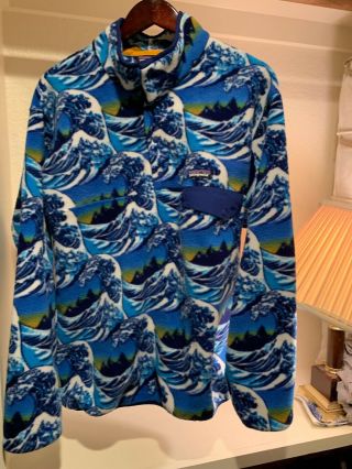 Extremely Rare Patagonia Synchilla Mens Large The Wave Snap T Pullover Jacket