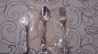 Rare Vintage Reed & Barton Pet Silverplate Child/youth Fork Spoon Knife 3 Pc Set