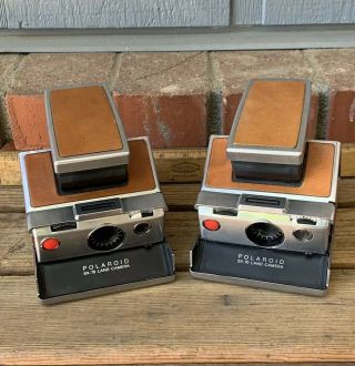 Polaroid Sx - 70 Land Camera Set Of 2 Vintage Instant Cameras