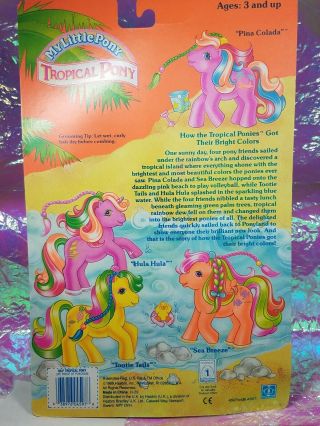 MLP Vintage G1 My Little Pony Tropical Pegasus SEA BREEZE MOC NRFP 6