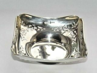 Fine Antique Edwardian Solid Silver Sterling Trinket Pin Dish Bowl Chester 1912