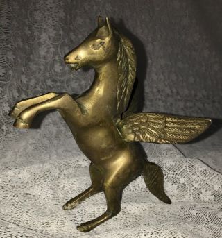 Antique Vintage Pegasus,  Solid Brass,  Ideal Rat Rod Hood Ornament