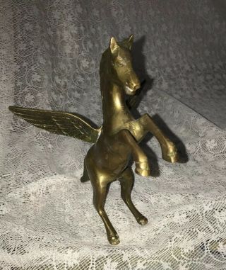 Antique Vintage Pegasus,  Solid Brass,  Ideal Rat Rod Hood Ornament 4
