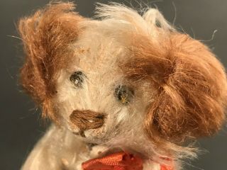 Miniature 1920 ' s Germany Schuco? Jointed Long Mohair Dog,  Perfume Bottle Inside 2