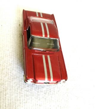 Rare 1960 ' s Aurora T - Jet Custom Mustang Fastback Candy Red Slot Car 3