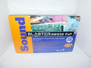 Creative Labs Sound Blaster Awe 32 Pnp Ct3990 Model Sb3980 Card 1995 Vintage Nib
