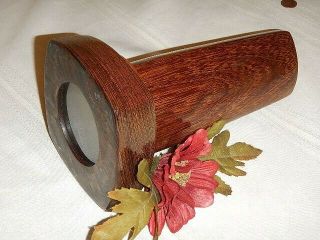 Vintage Rosewood Turning Oil Cell Kaleidoscope - Signed By Artist Paretti