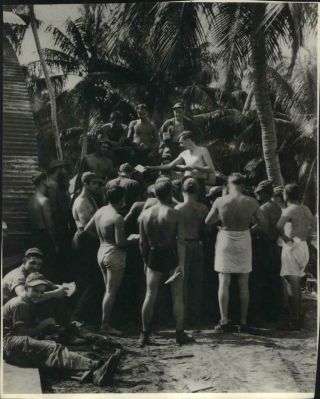 Wwii Mail Call At U.  S.  Coast Guard Station In Southwest Pacific Photo - B320