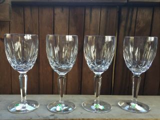 Vintage Set Of 4 Waterford Crystal Kildare Claret Wine Glasses Ireland 6.  5 "
