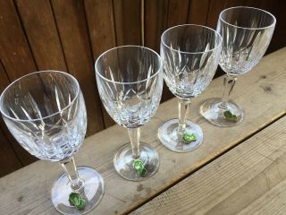 VINTAGE Set Of 4 Waterford Crystal Kildare Claret Wine Glasses Ireland 6.  5 