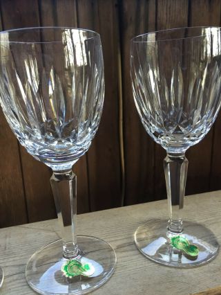 VINTAGE Set Of 4 Waterford Crystal Kildare Claret Wine Glasses Ireland 6.  5 