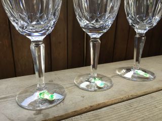 VINTAGE Set Of 4 Waterford Crystal Kildare Claret Wine Glasses Ireland 6.  5 