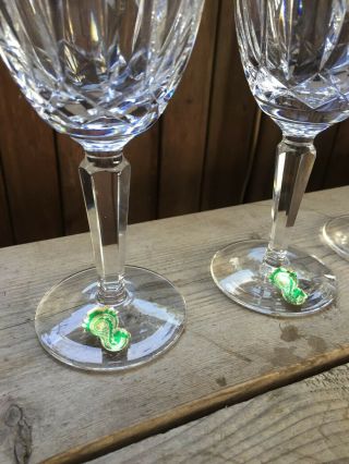 VINTAGE Set Of 4 Waterford Crystal Kildare Claret Wine Glasses Ireland 6.  5 