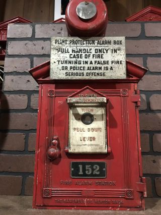 Gamewell Fire Alarm Telegraph Box With Rare Arrestolarm 100