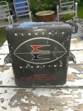 Vintage Evinrude Outboard Boat Electric Starting Junction Box W Throttle Cable