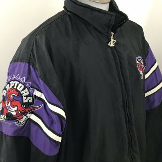 Toronto Raptors Old Logo Nba Vtg 1990s Jacket Mens Xl Embroidered Sew On Patches