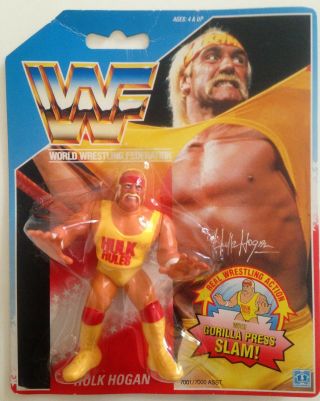 Wwf Hulk Hogan Gorilla Press Slam Wrestling Figure Card Vintage 1990 Hasbro