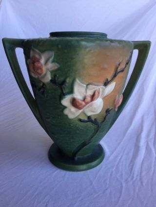 Roseville Pottery Magnolia Vase 94 - 9 9.  24 X 9.  75 Vintage