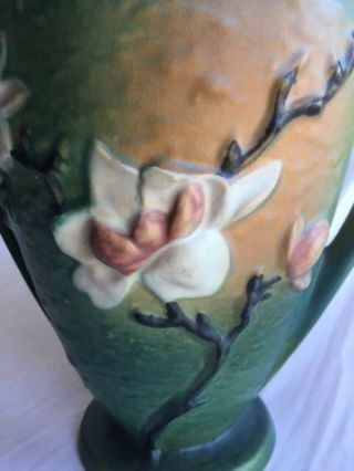 Roseville pottery MAGNOLIA vase 94 - 9 9.  24 x 9.  75 vintage 5