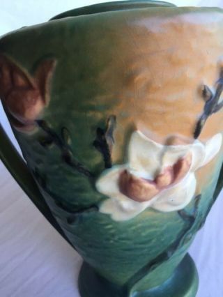 Roseville pottery MAGNOLIA vase 94 - 9 9.  24 x 9.  75 vintage 6