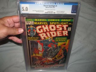 Marvel Spotlight 5 First Appearance Ghost Rider Cgc 5.  0 Vintage Comic