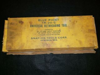 Vintage In The Box Blue Point Snap On Tr - 20 - C Universal Rethreading Tool