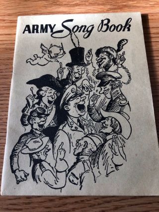 1941 Vintage Ww2 Us Army Song Book Pocket Sized