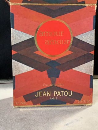 Vintage Jean Patou Amour Amour Eau De Toilette 2.  5 Fl Oz 8